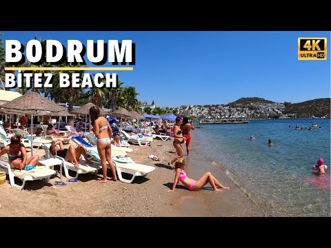 Bodrum Bitez Beach Walk - Turkey 2021 [4K UHD]