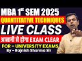 QT | Quantitative Techniques For Managers | Mba 1st Sem | Quantitative Techniques | Statistics |