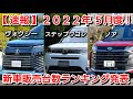 新車販売台数ランキング！2022年5月・普通車編！新型ステップワゴン、新型ヴォクシー、新型ノアの売上が！