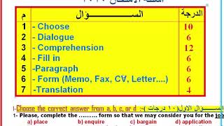 مراجعة انجليزي الصف الثالث التجاري والفندقي الجزء الثاني