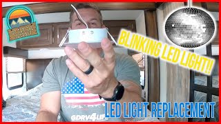 RV LED light blinking \ RV LED Disco light install \ RV light replacement