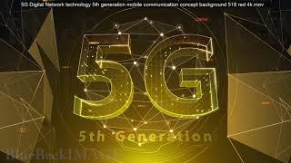 5G Digital Network technology 5th generation mobile communication concept background 513 blue 4k mer