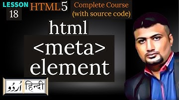 html meta element | Html5 tutorial-18- in Hindi/Urdu