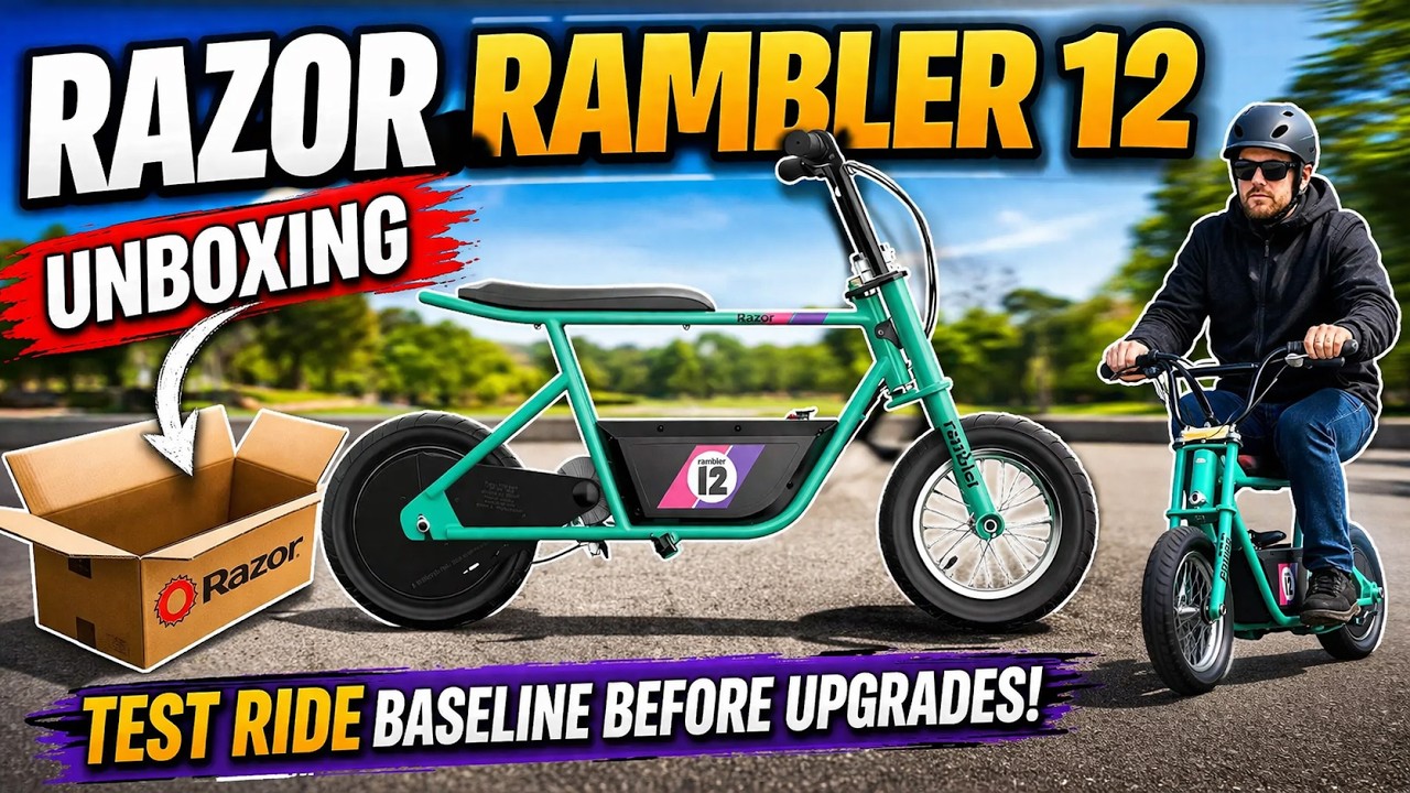 Custom Razor Rambler 12 Razor Rambler 12 Unboxing + First Test Ride (Before Upgrades!) - YouTube