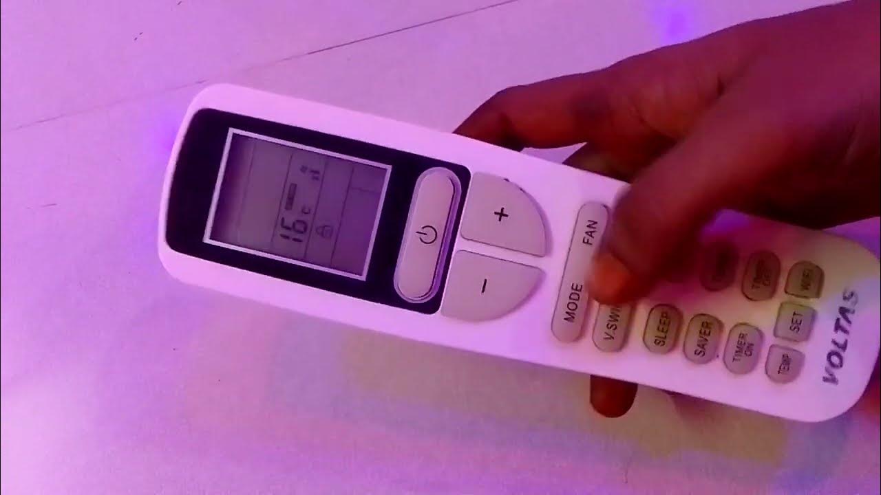 How to unlock and Lock VOLTAS AC remote Ac remote lock unlock