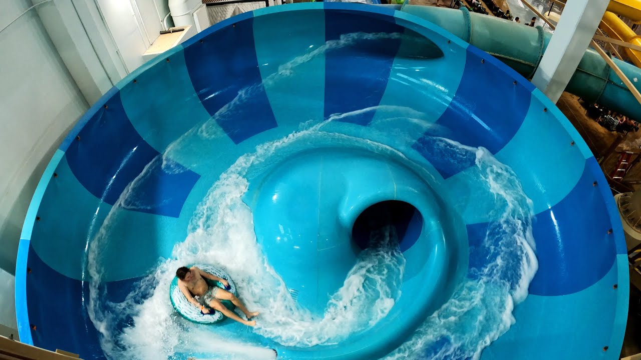 Coyote Cannon Bowl Water Slide at Great Wolf Lodge Baltimore - YouTube