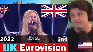 American Reacts United Kingdom in Eurovision Song Contest (1957-2022)