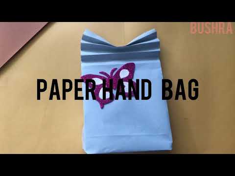 how to make Paper Gift bag | Origami Paper Hand Bag in 5 minutes | Easy DIY BAG | Crafts by Bushra