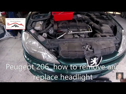 Peugeot 206   how to remove and replace headlight