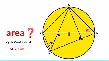 Can You Find the Hidden Area of This Cyclic Quadrilateral | Geometry Puzzle Challenge
