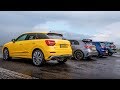 Audi SQ2 vs Merc-AMG A35 vs VW Golf R vs Cupra Ateca | Drag Races | Top Gear