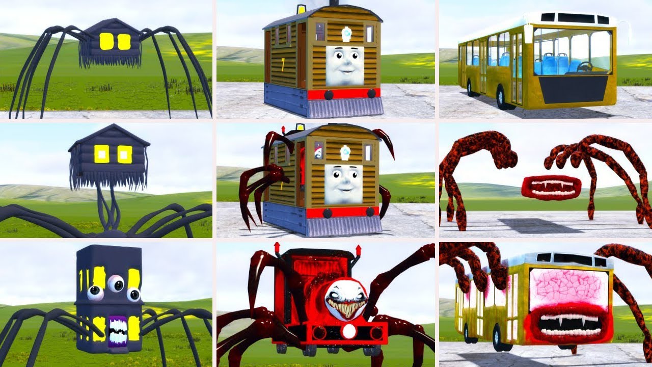 EVOLUTION OF MONSTERS: BUS EATER, HOUSE HEAD, CAR EATER,CHOO CHOO CHARLES, LIGHTHOUSE (GMOD)