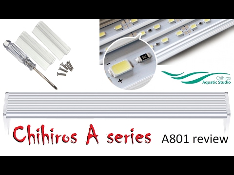 Chihiros A801 - Setup, Test, In depth review (white) LED light unit for freshwater planted aquarium
