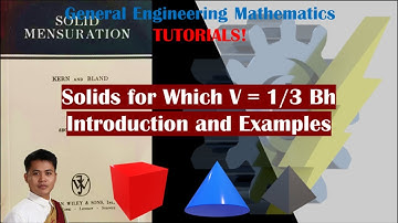 Solid Mensuration: Solids for which V = 1/3 Bh (Filipino)