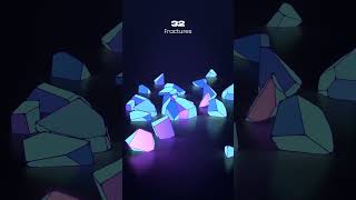 Fracturing a Cube 8 vs 3000 Pieces #3d #blender #3d #simulation