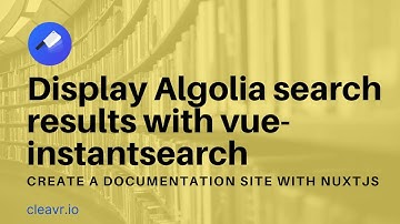 Display Algolia search results with vue-instantsearch
