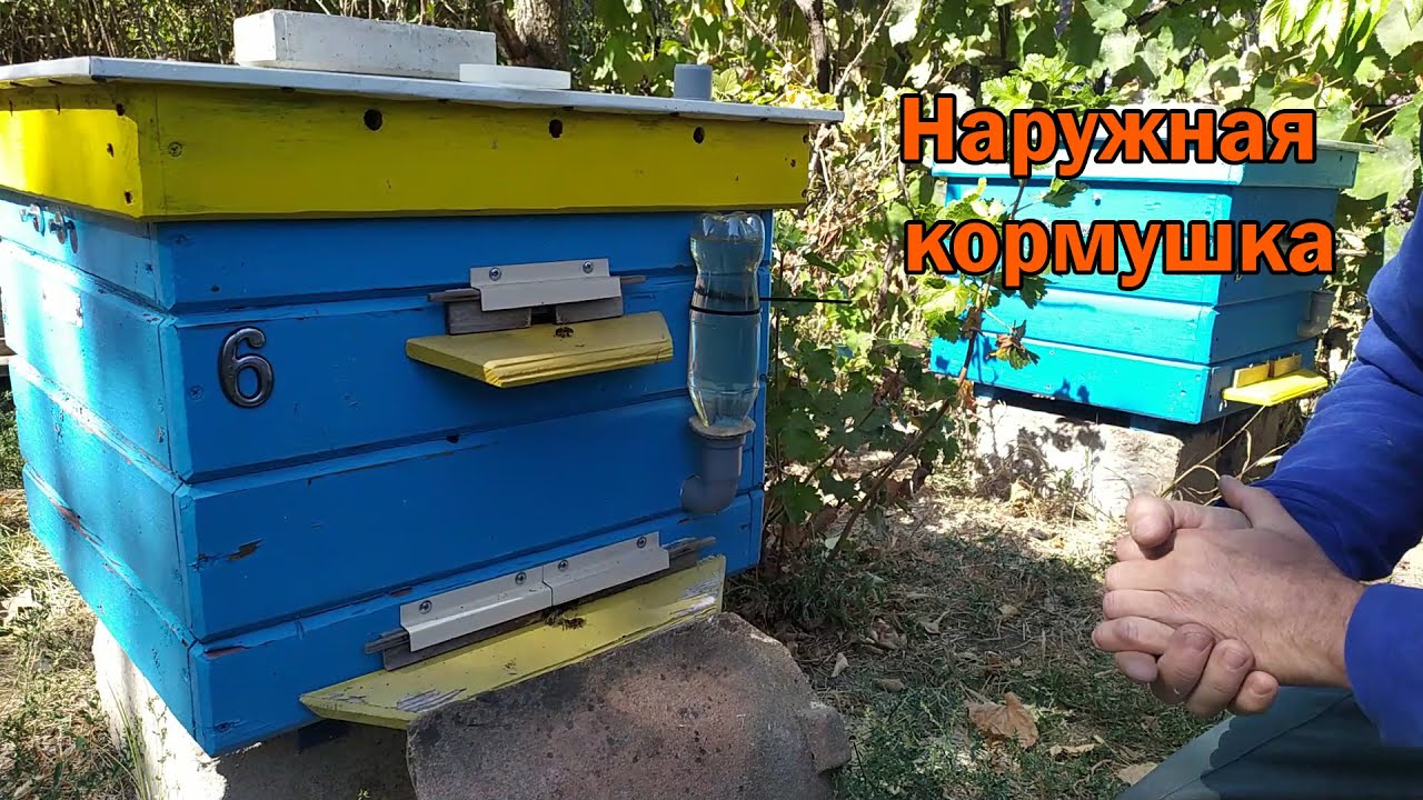 Наружная кормушка. Удобна пчеловоду, комфортна пчелам.