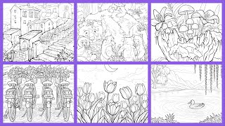 Relaxing Special Picture Collection Village Street Cub Bears Zen Color by Number #coloringbook screenshot 5
