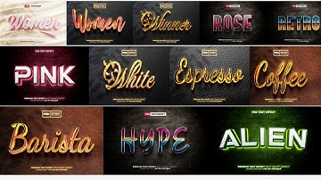 2023 3D Text Effect Ultimate Bundle  Photoshop Tutorial Part 7