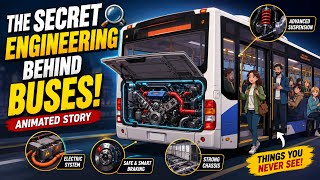 The Secret Engineering Behind Buses 🚌🔧 | Animated Story