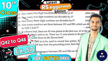 Ex 5A Q42 to Q48 | Rs Aggarwal Class 10 | Arithmetic Progressions | CBSE 2023 - 24 | MD Sir