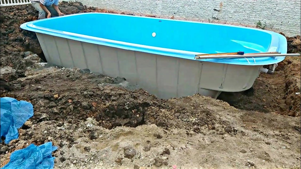 Passo a passo como instalar PISCINA de FIBRA - YouTube