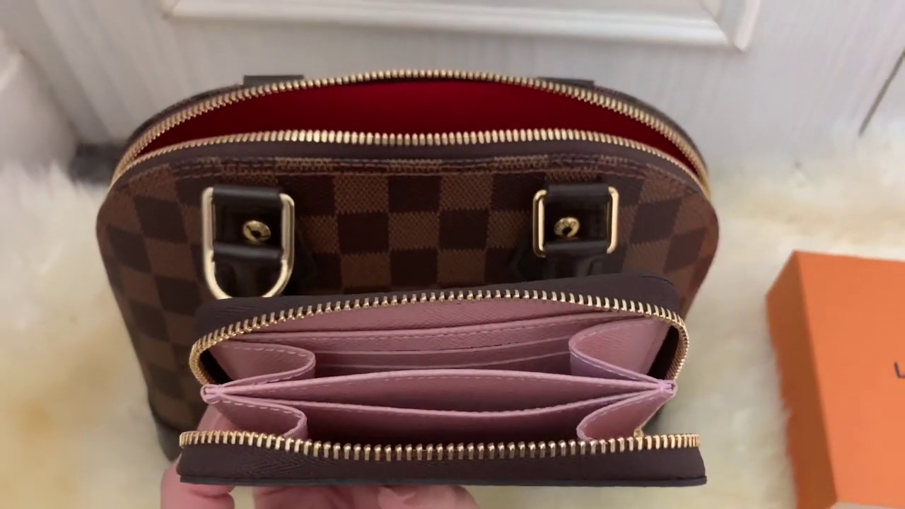 Louis Vuitton Zippy Wallet Rose Ballerine Damier Ebene