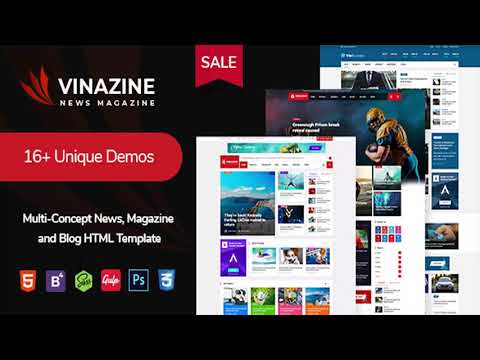 Vinazine - Multi-concept News, Magazine HTML Template | Themeforest Website Templates and Themes