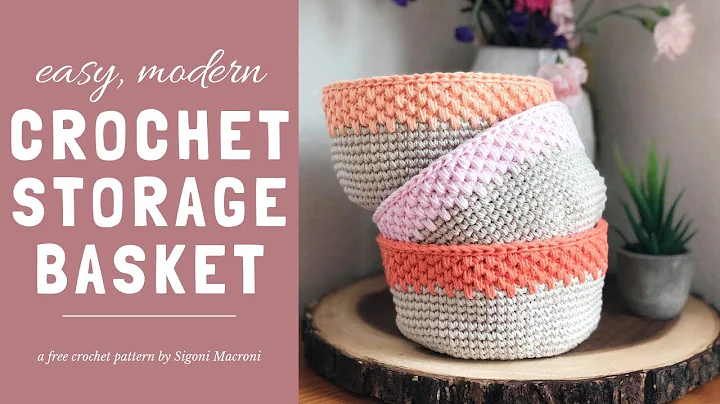 Learn How to Crochet a Modern Storage Basket with this Easy Tutorial