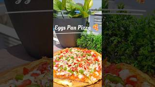 Egg Bread Pan Pizza 🍕#easy #eggrecipe #shorts #quickrecipe