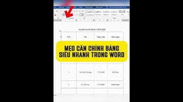 Mẹo căn chỉnh bảng siêu nhanh trong Word #metub #word