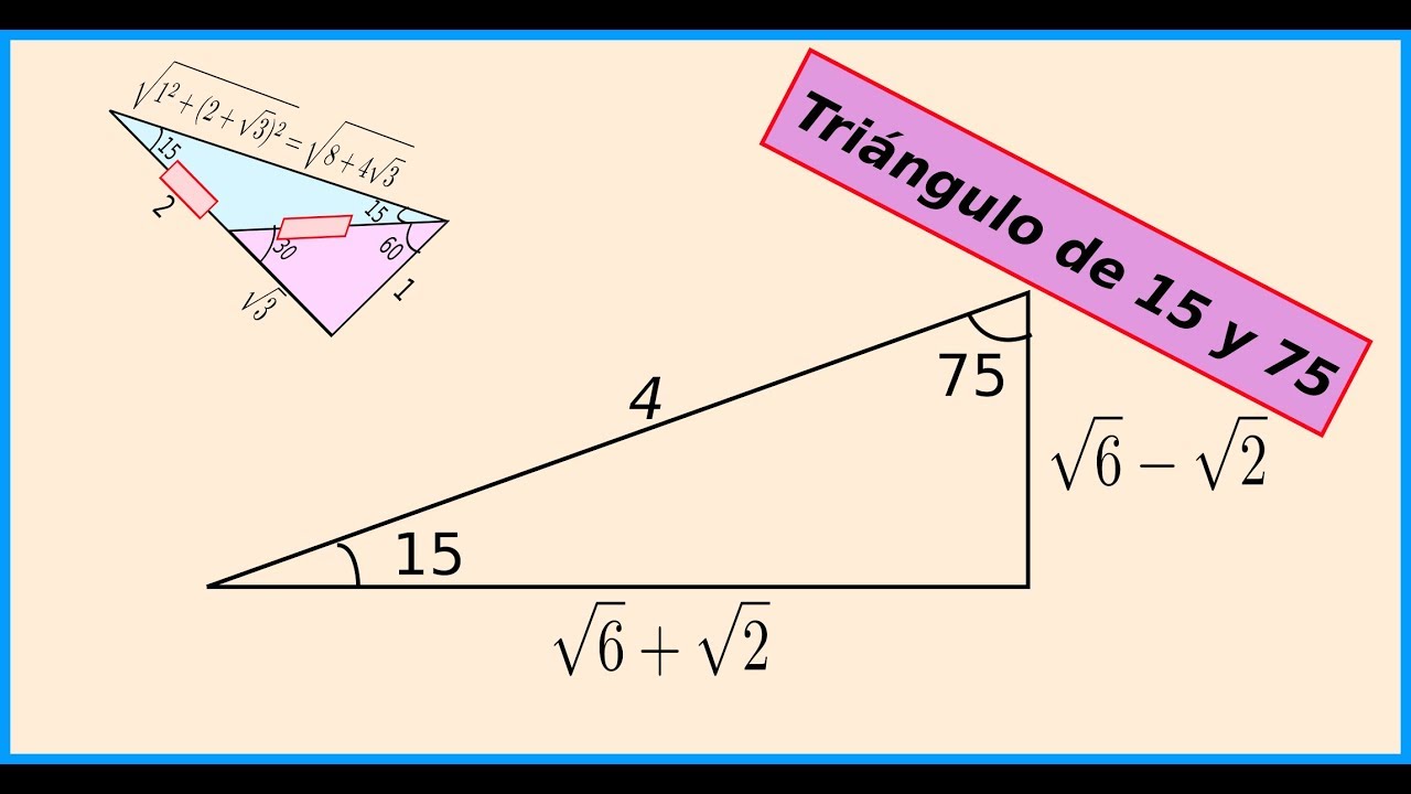 El Triangulo De 15 Y 75 Grados Youtube