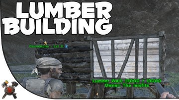 LUMBER BUILDING?! - Modded Ark Survival Evolved Valhalla Primitive PVP Server (S5P3)