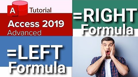 How to Use Left Formula and Right Formula In Microsoft Access | Microsoft Access Tutorial #sheets