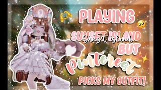Playing Sunset Island BUT Pinterest Picks My PAGEANT OUTFITS! ✨ || Royale High Sunset Island