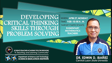 STAR Webinar Series (Developing Critical Thinking Skills through Problem Solving)
