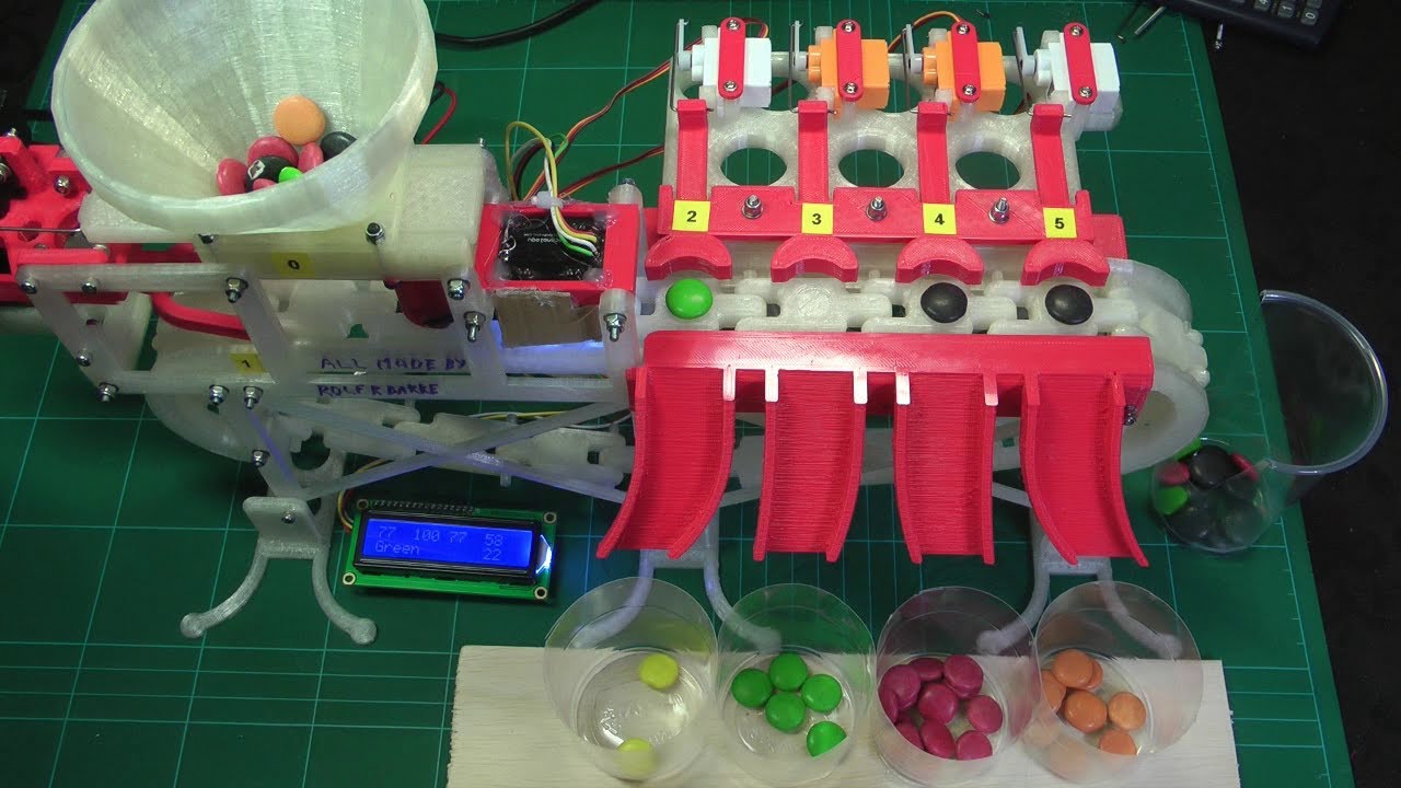 My Nonstop / Skittles sorting machine - YouTube