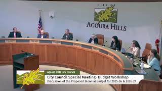 Special Meeting of the Agoura Hills City Council- Budget Workshop- 6/11/2025