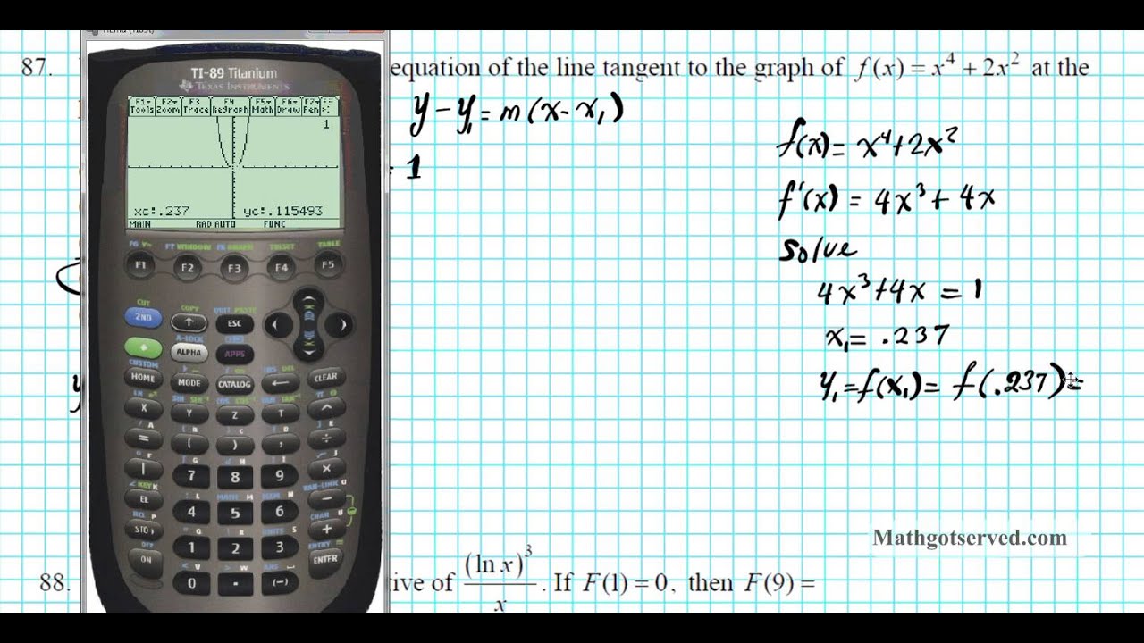 Ap Calculus Ab Multiple Choice 1998 Exam Part B Videos Questions Solutions