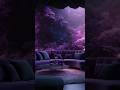 Beautiful Huge Living Room Inspired By Gradient Purple Crystal Rock 💜😱 #shorts