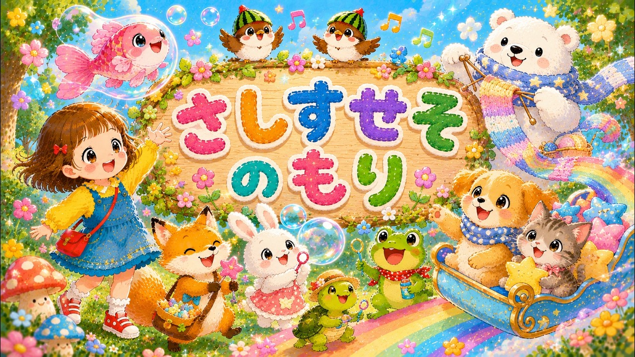 絵本読み聞かせ】【絵本読み聞かせ】「さしすせそ」のもり | 楽しく