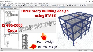 Three story Building (G+2) Design by etabs Software | civil engineering |online | software training|