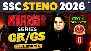 SSC Stenographer 2026 | SSC Stenographer GK GS Classes | Govt. Schemes | By Somya Mam