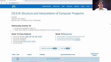 61A Fall 2019 Lecture 26 Video 1
