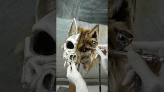 How to make a wolf headpiece #wolfmask #skullmask #cosplay #diy