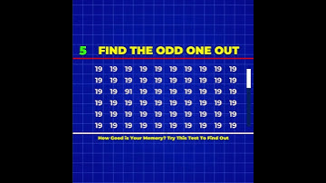 Guess The Odd One Out - Digits -2 #shorts