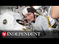 Watch again: Nasa astronaut Mark Vande Hei returns from ISS on Russian spacecraft