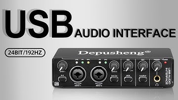 Depusheng USB Audio Interface Computer Recording Sound Card Audio Studio Audio Interface