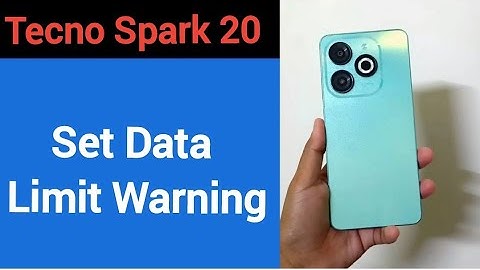 how to set data limit warning,Tecno Spark 20 data limit kaise set karen