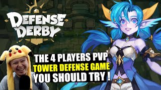 Globally Launch This August! A Fun 4 Players Casual PVP Game  Defense Derby Gameplay Introduction